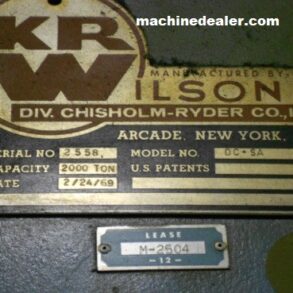 2000 Ton KR Wilson Press