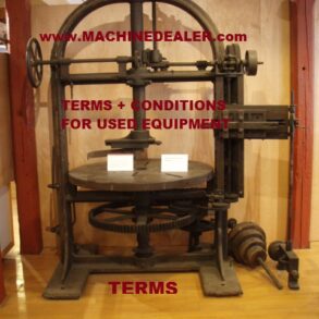 TERMS + CONDITIONS ON ALL SALES