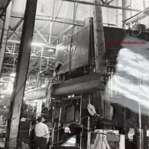 ONE PREOWNED BLISS 7000 TON  VERTICAL HYDRAULIC DOWN ACTING FOUR POST GUIDED RAM PRESS MODEL HS-7000-4R-48-144  AGE 1954