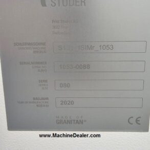 STUDER MODEL S131 RADIUS INTERNAL  CYLINDRICAL CNC GRINDER – NEW 2020